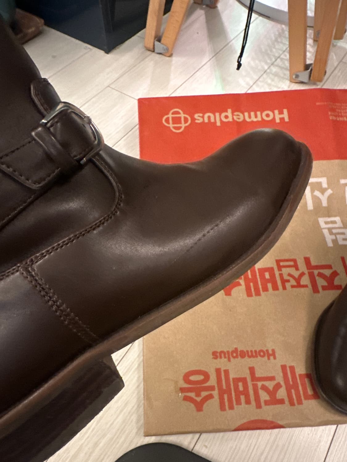 코모레비뮤지엄 미들 브라운 부츠 230 상품이미지5