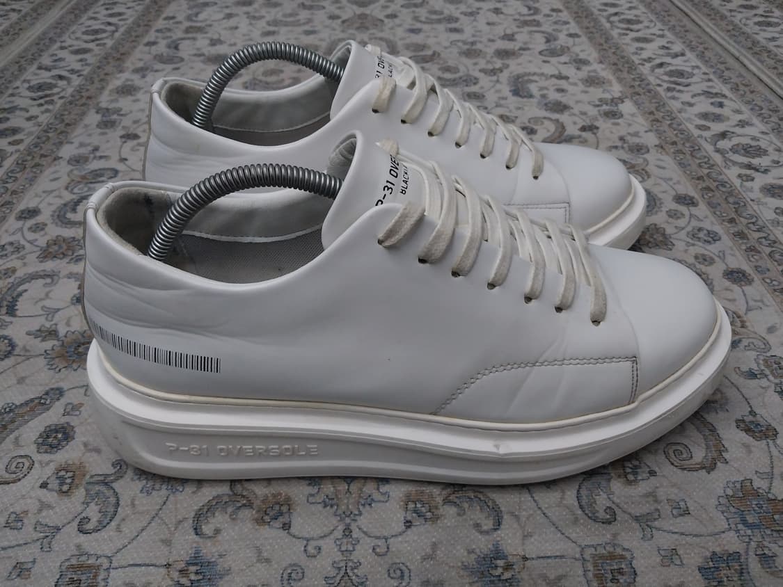 P-31 OVERSOLE 블랙라벨 화이트 스니커즈 상품이미지3