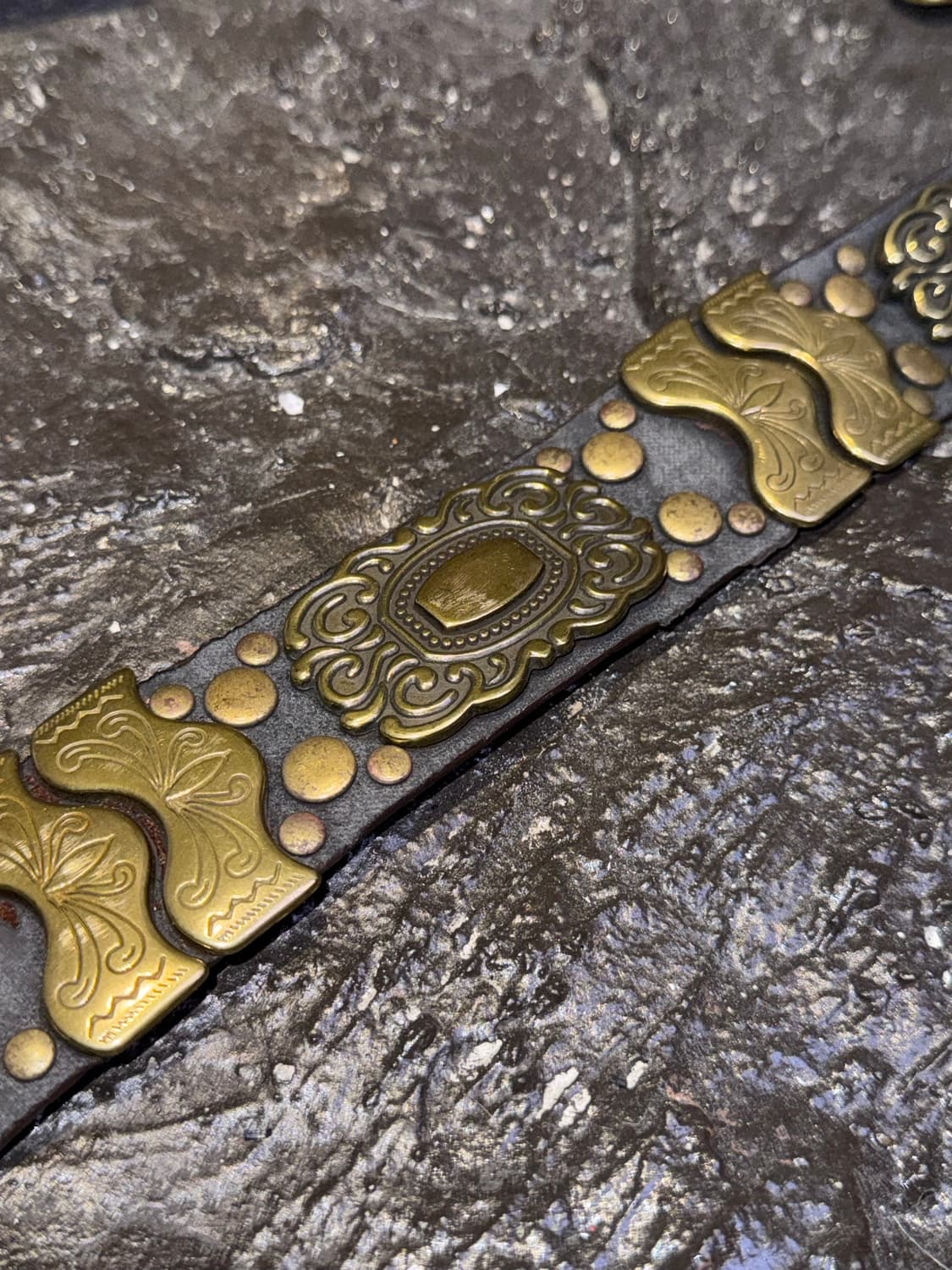 Vintage brass studs Belt  상품이미지5
