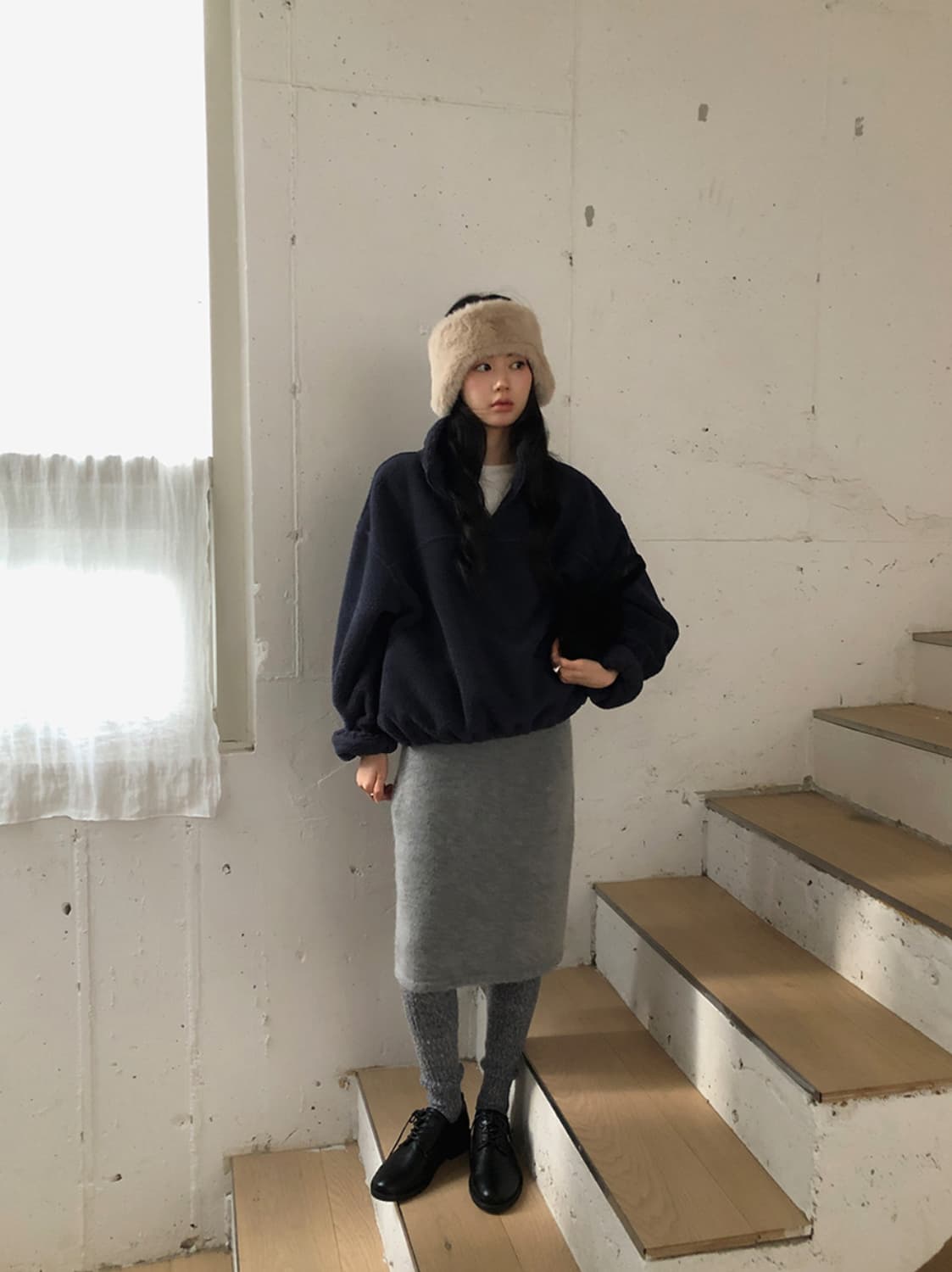 메이비베이비 후리스 플리스자켓 부클 집업 자켓 점퍼 겨울 디어리스트 상품이미지6