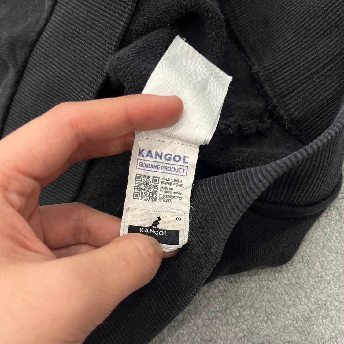 S 캉골 블랙 맨투맨 티셔츠 상품이미지6