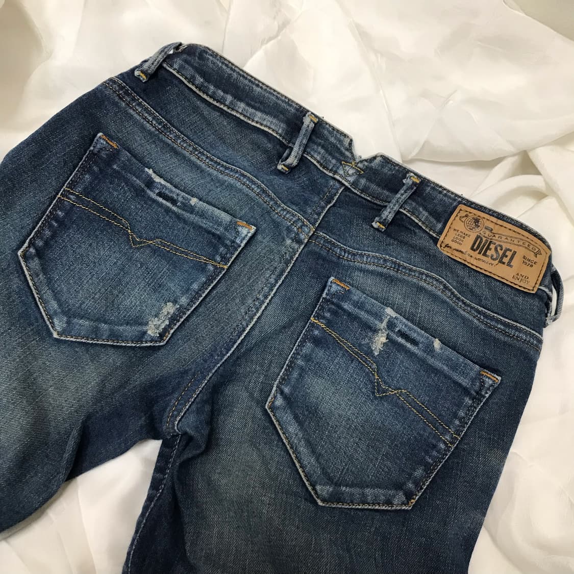 Diesel 디젤 로우 세미스트레이트 더티 워싱 데님 상품이미지2