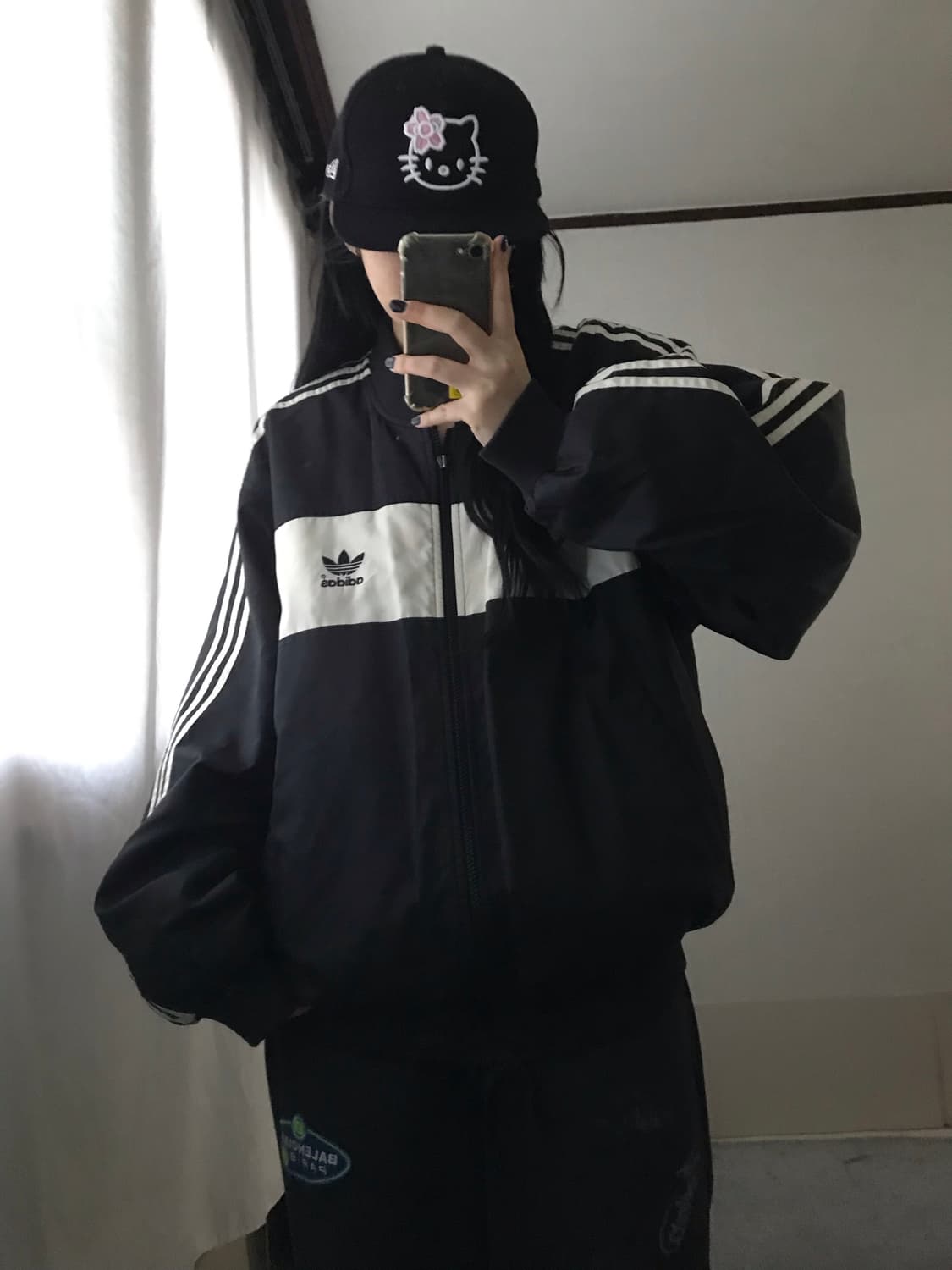 아디다스 90s 흰검 누빔패딩 상품이미지2