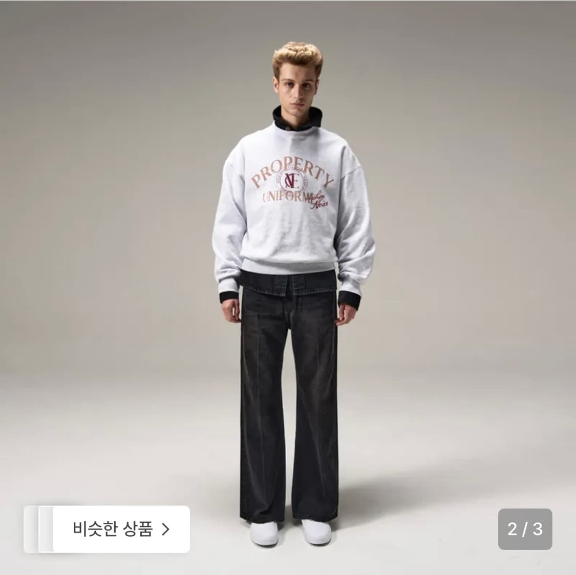 노이스 워시드 플레어 데님팬츠 블랙 M 상품이미지2