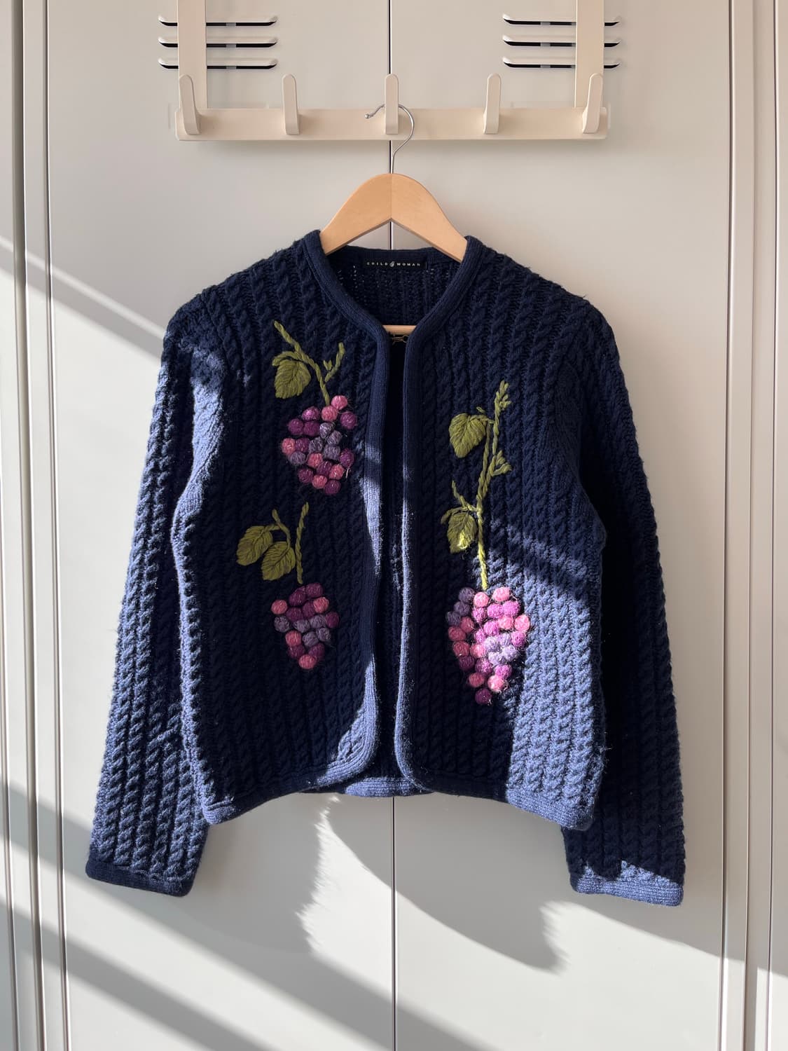 Child woman 포도 꽈배기 울니트 가디건  상품이미지2