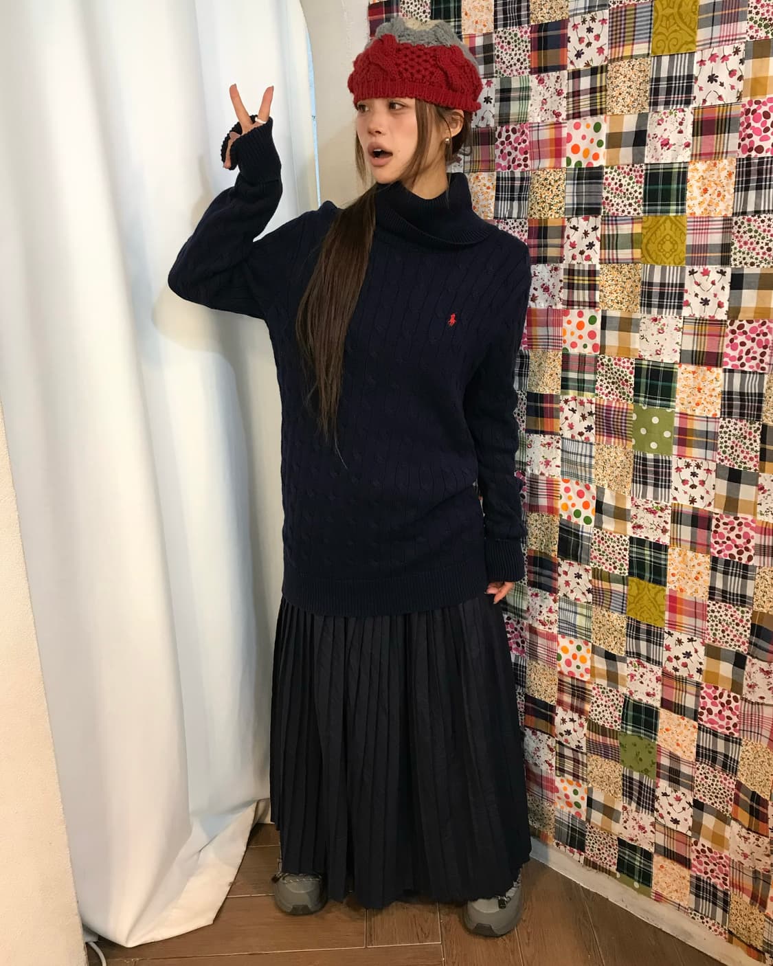 🐻💙 폴로 랄프로렌 네이비 케이블 터틀넥 니트 💙🐻 상품이미지2