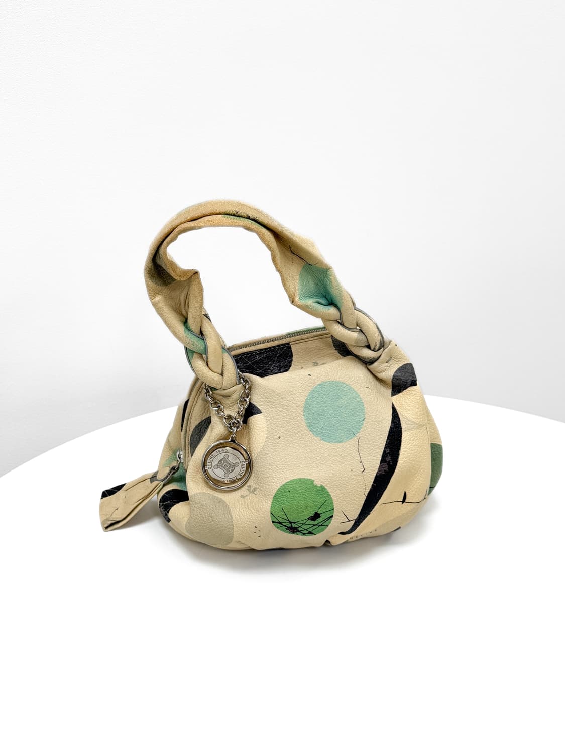 셀린느 크루즈 2008 뱅크 스왈로우 프린트 레더 토트백 상품이미지2