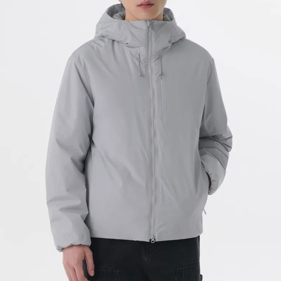 후디드 올라운드 패딩 재킷  [라이트 그레이] 상품이미지1