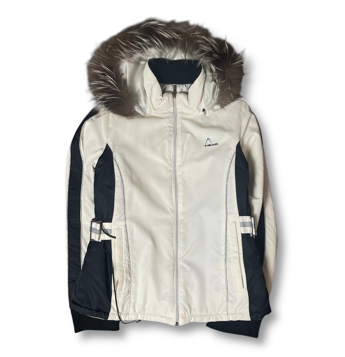 HEAD 화이트 블랙 퍼 패딩 상품이미지1