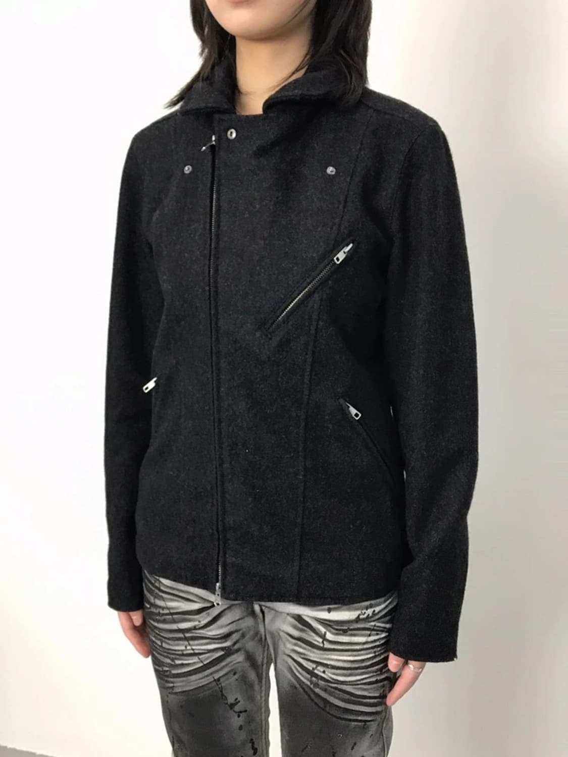 HARE Wool Blend Rider Jacket 상품이미지1