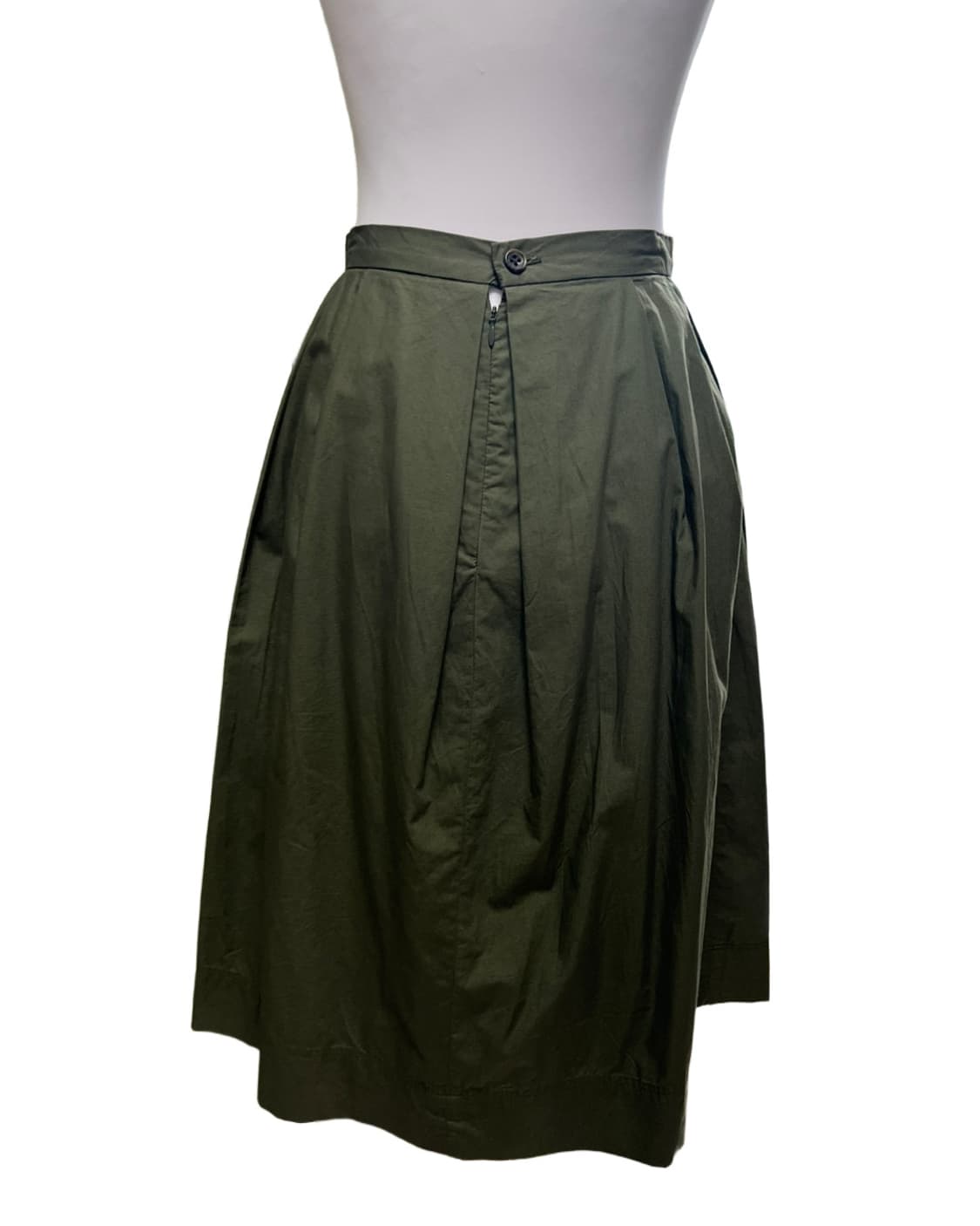 Khaki pin tuck skirt 상품이미지4