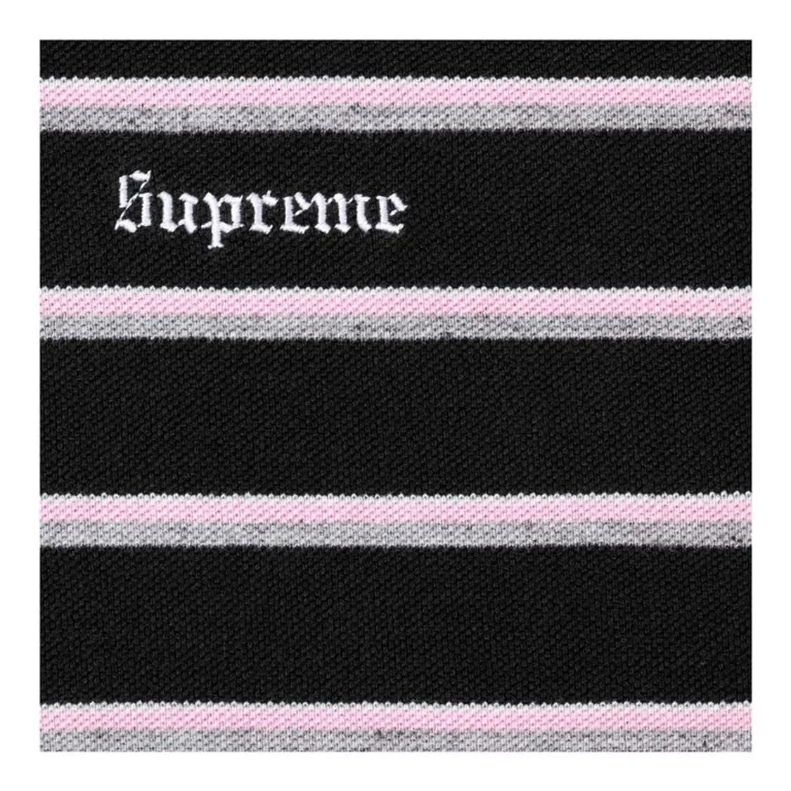 Supreme Washed Stripe polo Black 상품이미지2