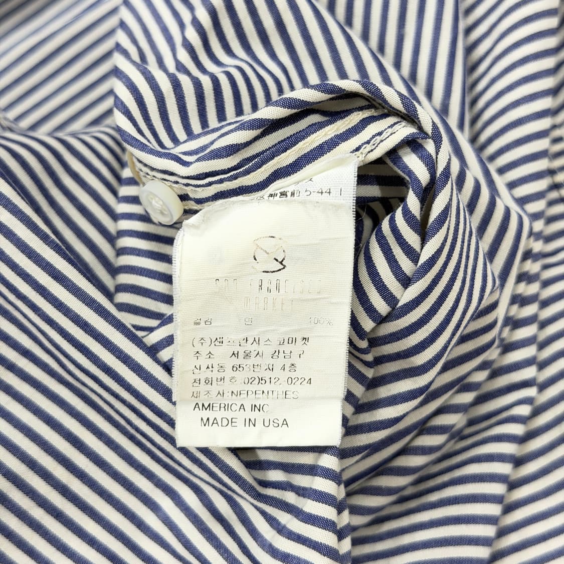 엔지니어드가먼츠 스트라이프 코튼 셔츠 남방 S 상품이미지5