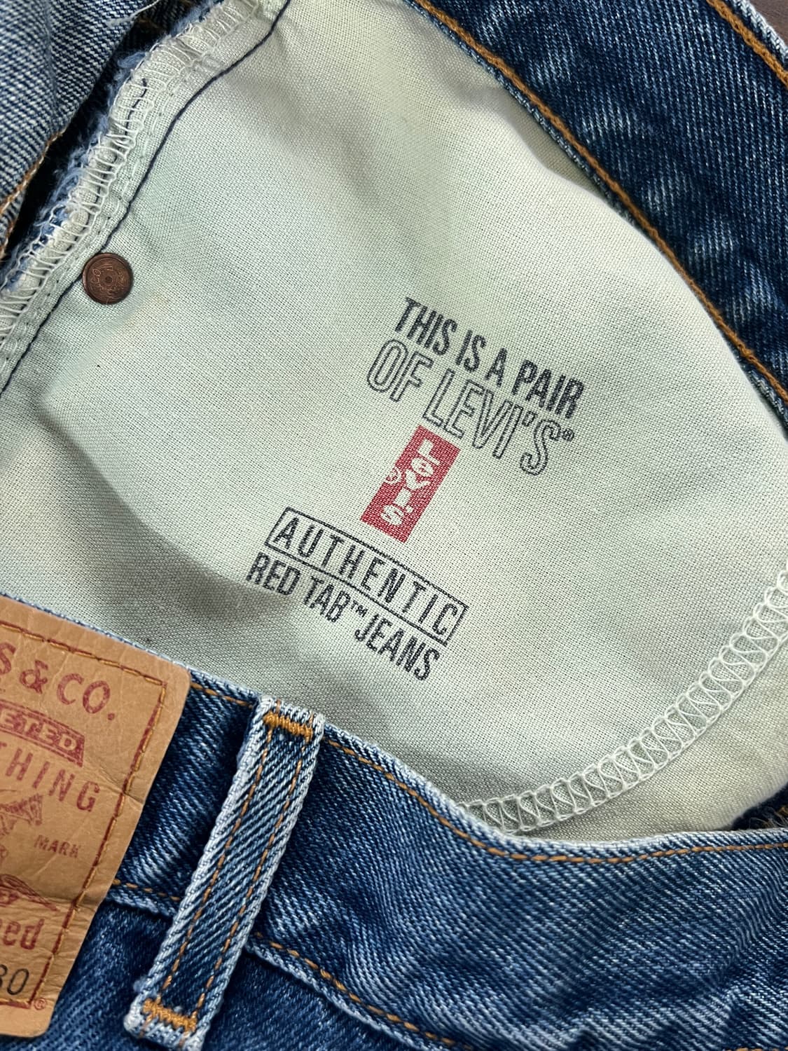 90s Levis 리바이스 릴렉스드 핏 데님 팬츠 상품이미지6