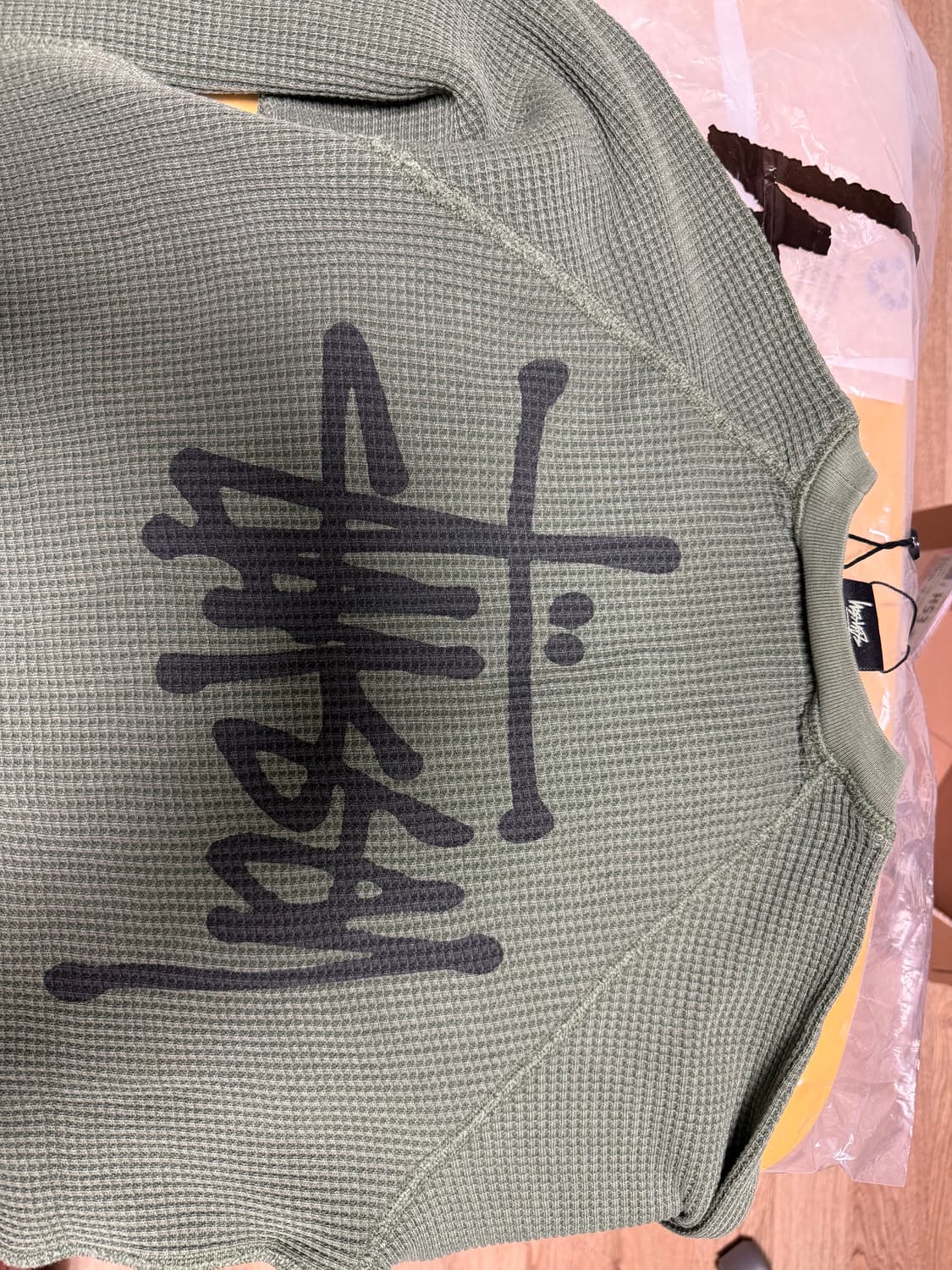 스투시 래글런 와플 써멀 롱슬리브 s 새상품 상품이미지1