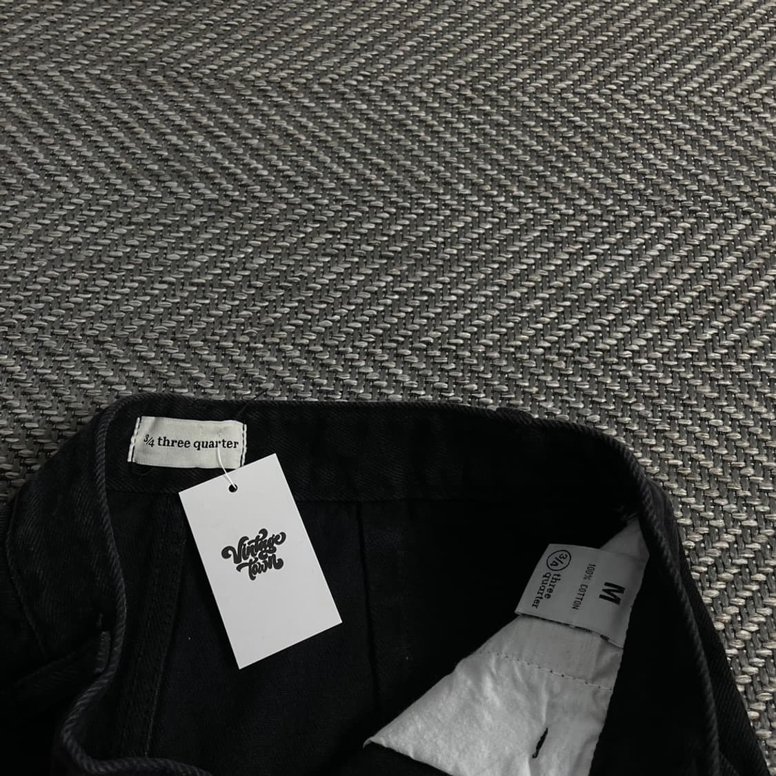 빈티지 커팅 데님 스커트 블랙 o 4211 상품이미지4