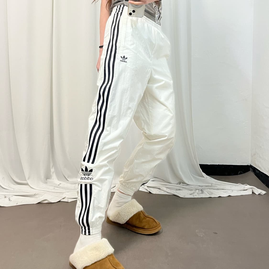 Adidas White Lock-Up Jogger Woven Pants  상품이미지3