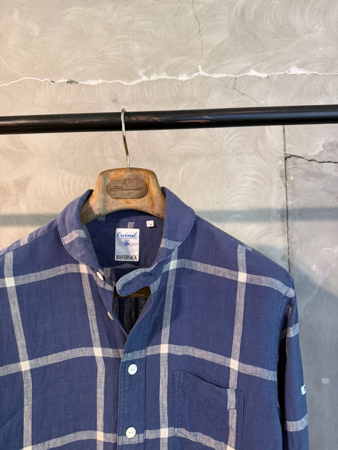 하버색 리넨 윙칼라셔츠 100 상품이미지3