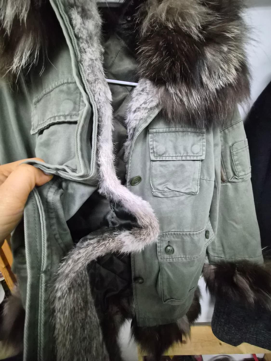 수입 폭스퍼내피 탈부착 야상 상품이미지4