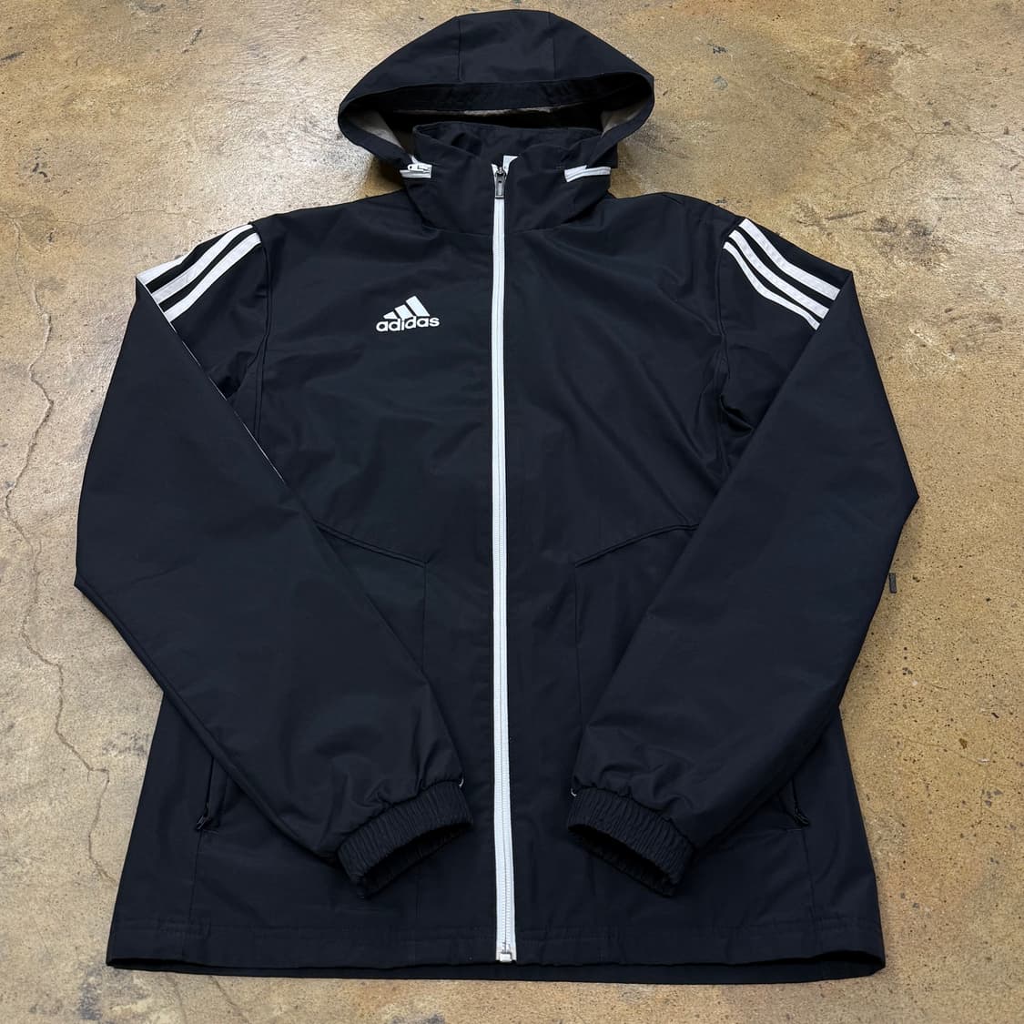 [정품/S] 아디다스 삼선 후드 바람막이 블랙 b10 상품이미지2