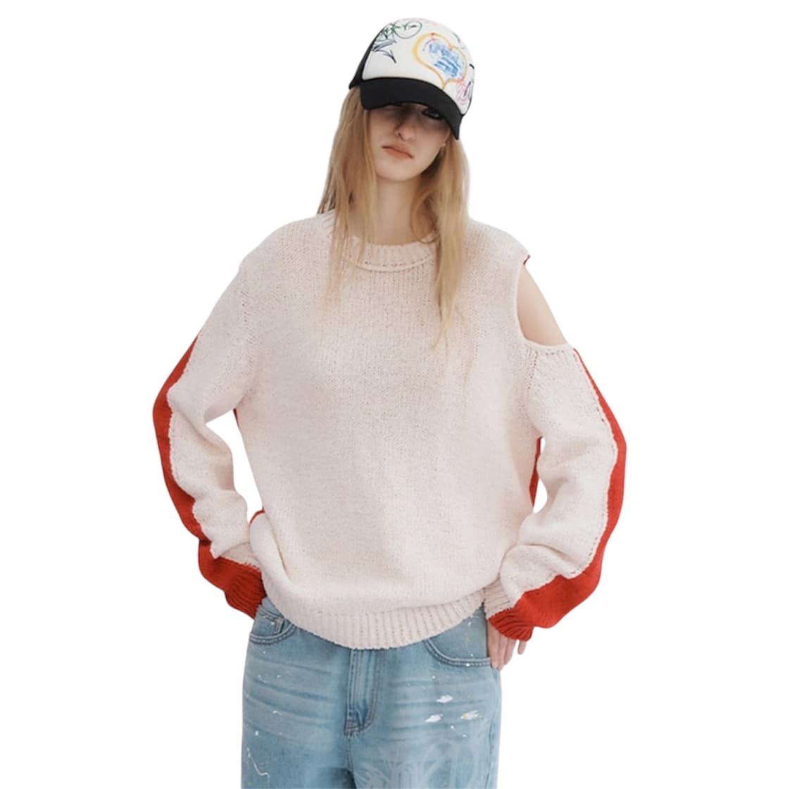 오픈와이와이/더오픈프로덕트 컷아웃 니트 상품이미지2