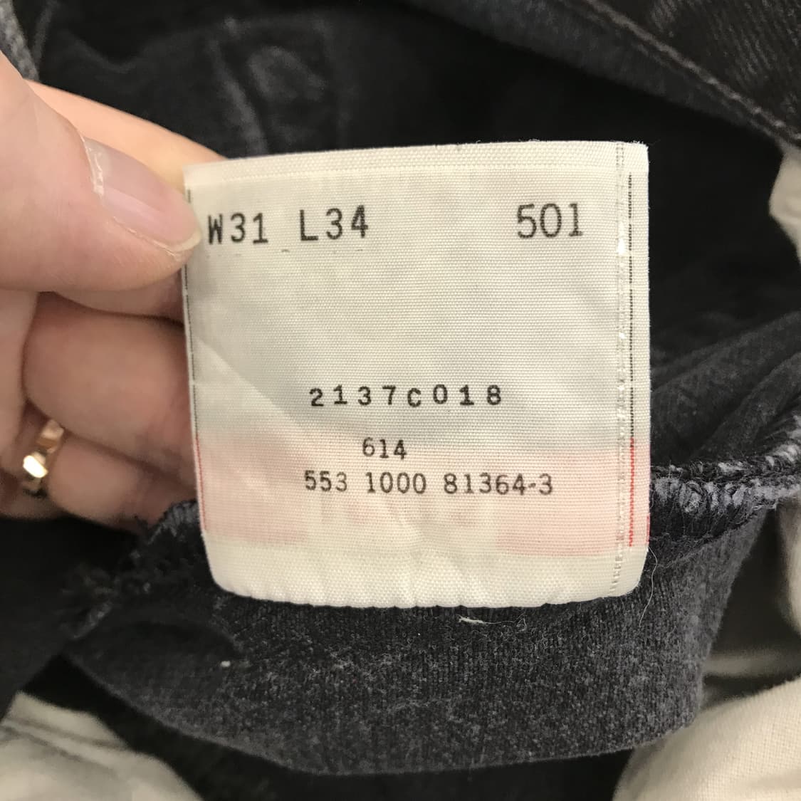 LEVIS 리바이스 00s 501 청바지 흑청 [29] 상품이미지6