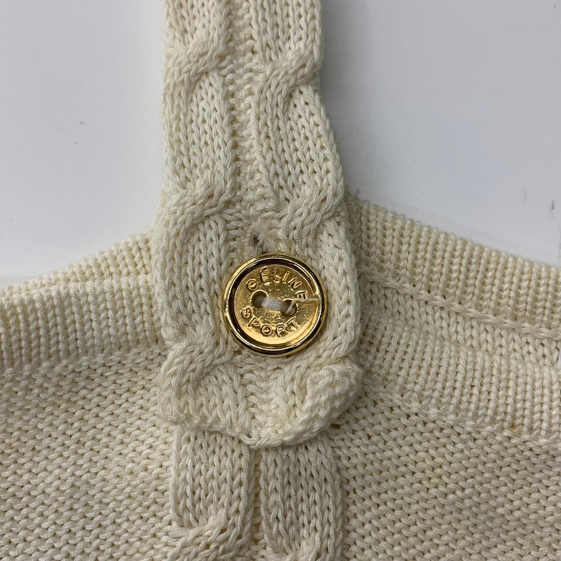 Celine 올드 셀린느 아이보리 니트 탑 상품이미지3