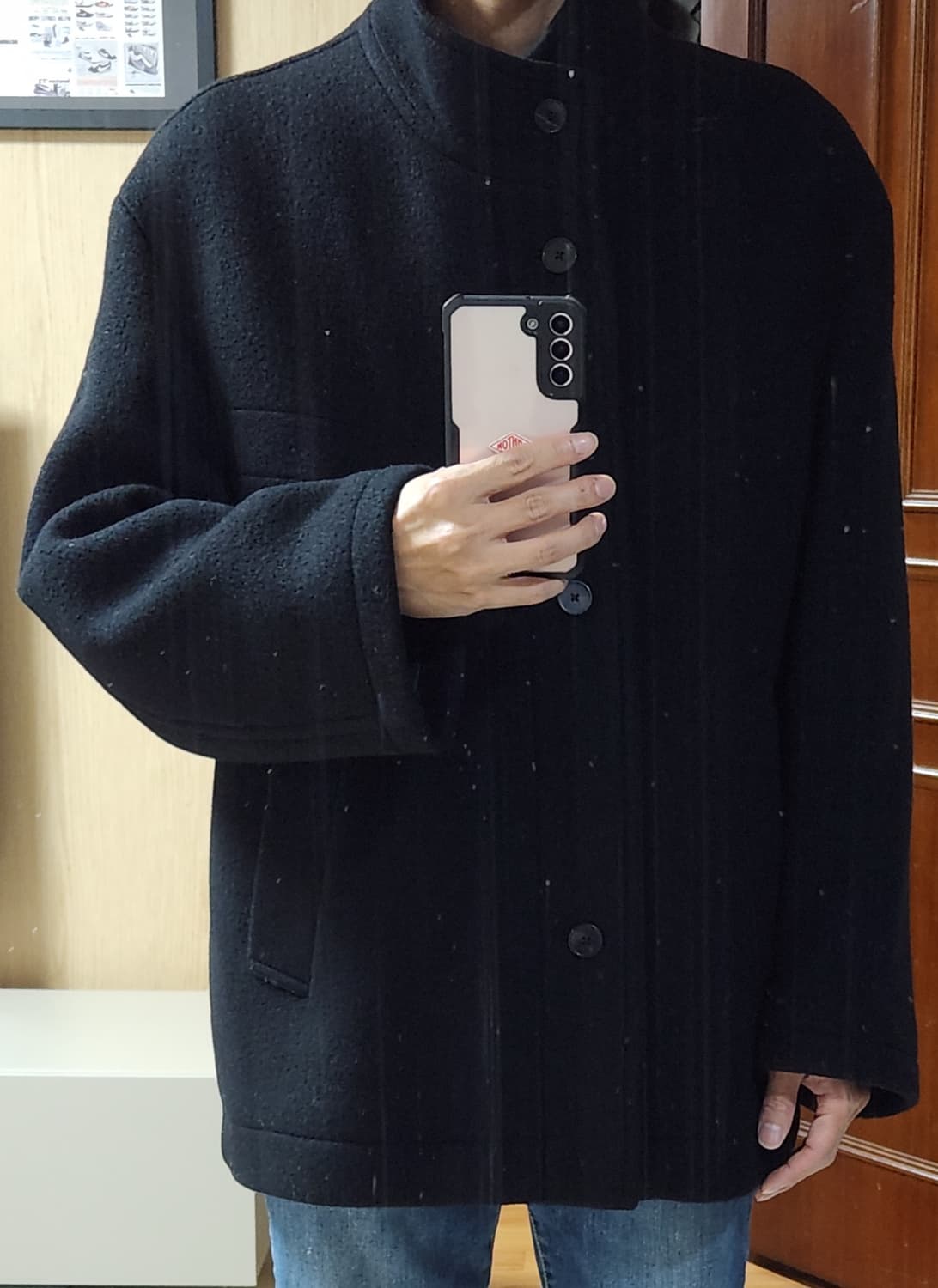 (착샷) 인사일런스 지블링 하프 코트 피코트 상품이미지10