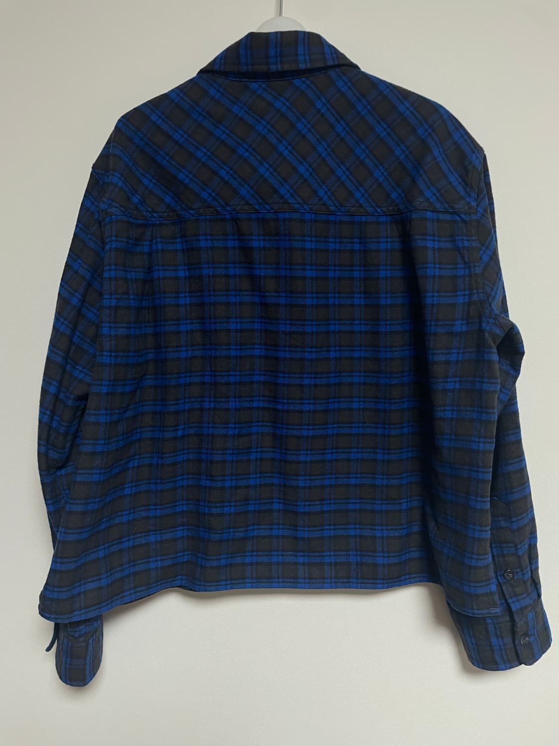유니클로 플란넬 박시셔츠 체크(블루) 상품이미지3