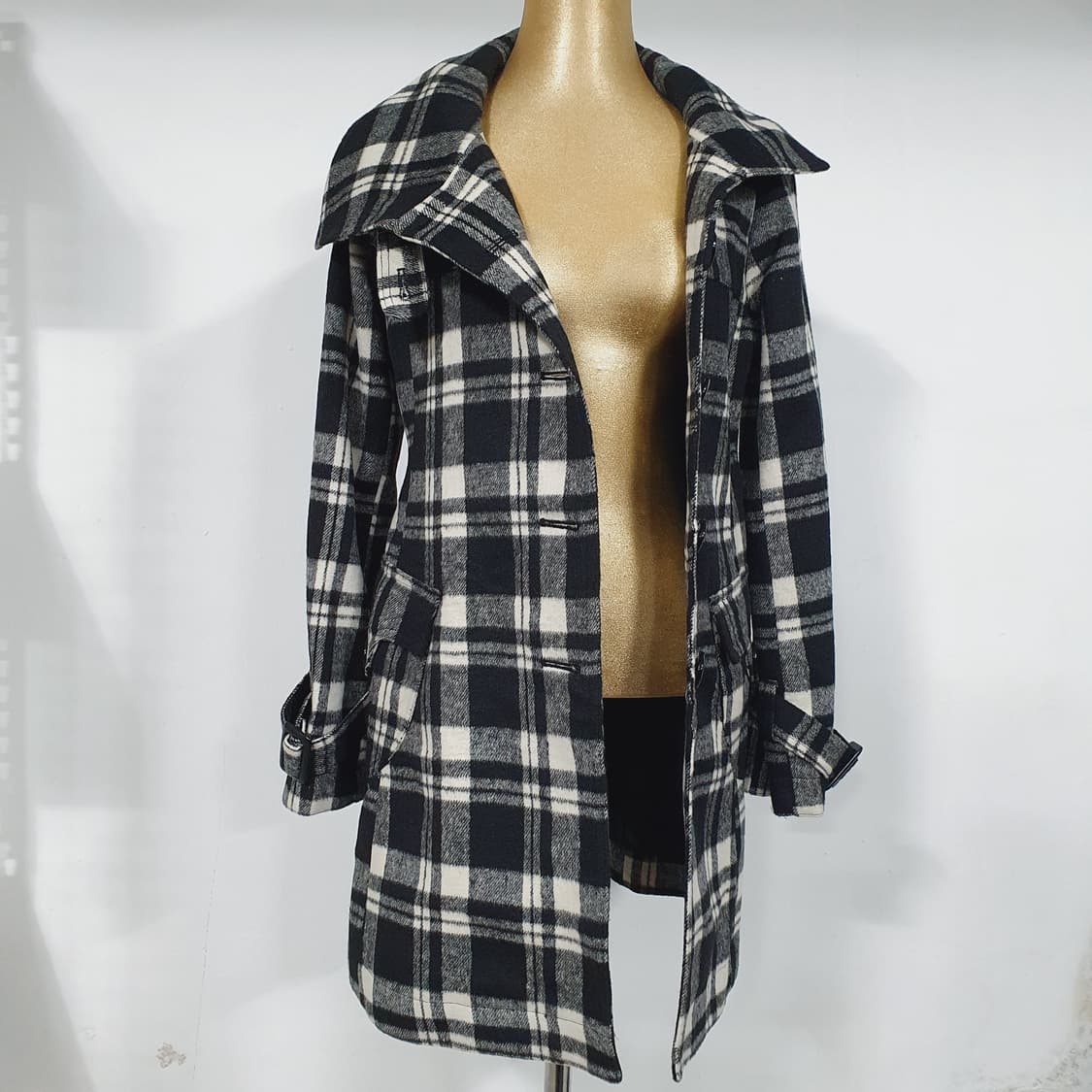 빈티지 체크 코트 y2k 달천깔 아무깔 갸루 모리걸 라떼갸루 상품이미지3