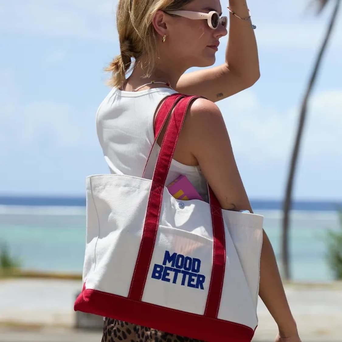 무드베러 클래식 아이보리 토트백 상품이미지2