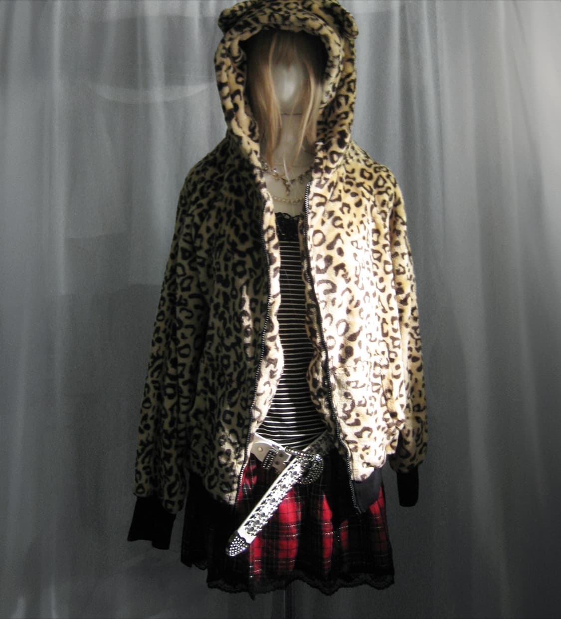 Animal fur zip-up 호피 퍼집업 상품이미지1