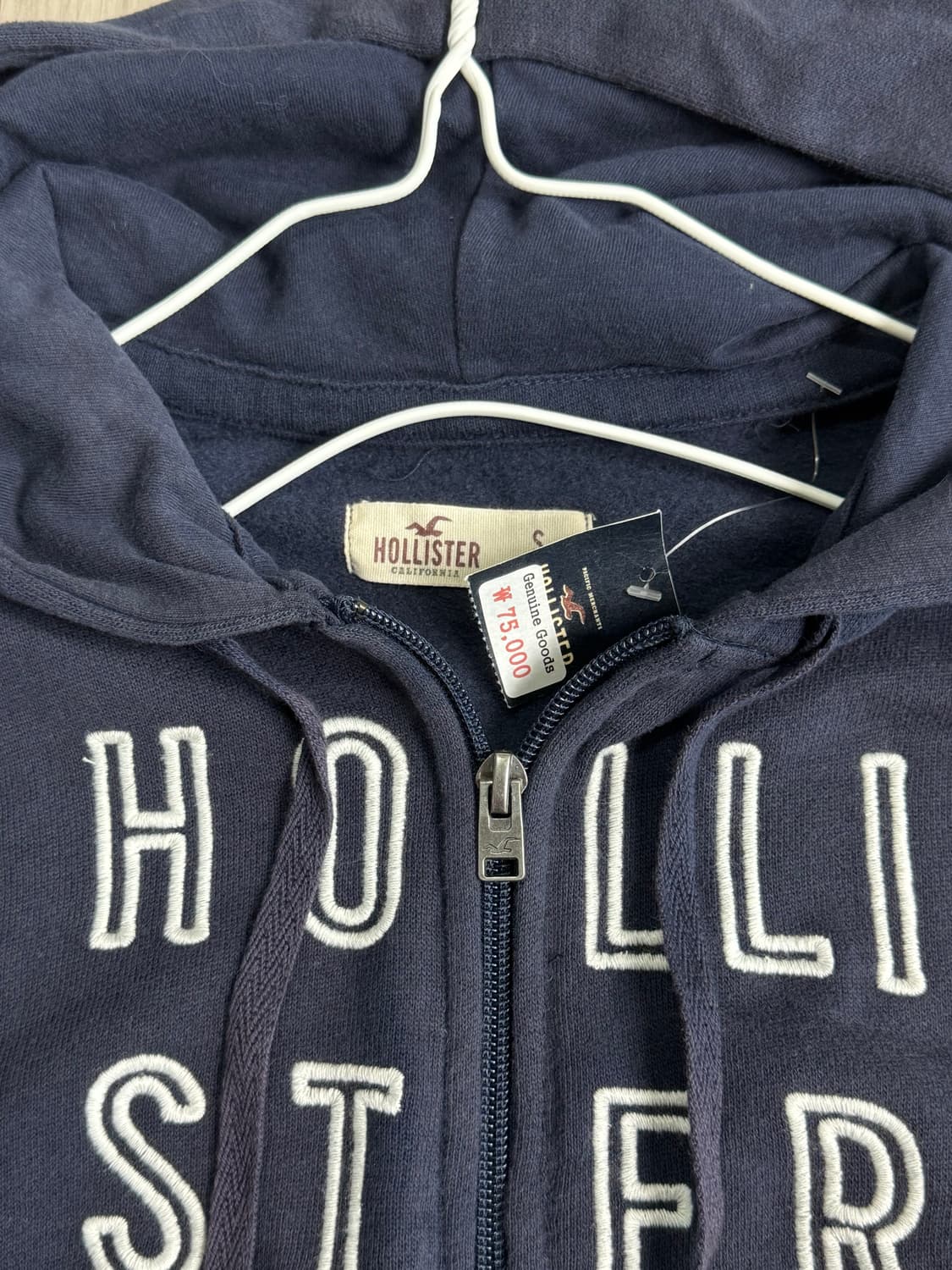 홀리스터 네이비 슬림핏 후드집업 상품이미지2