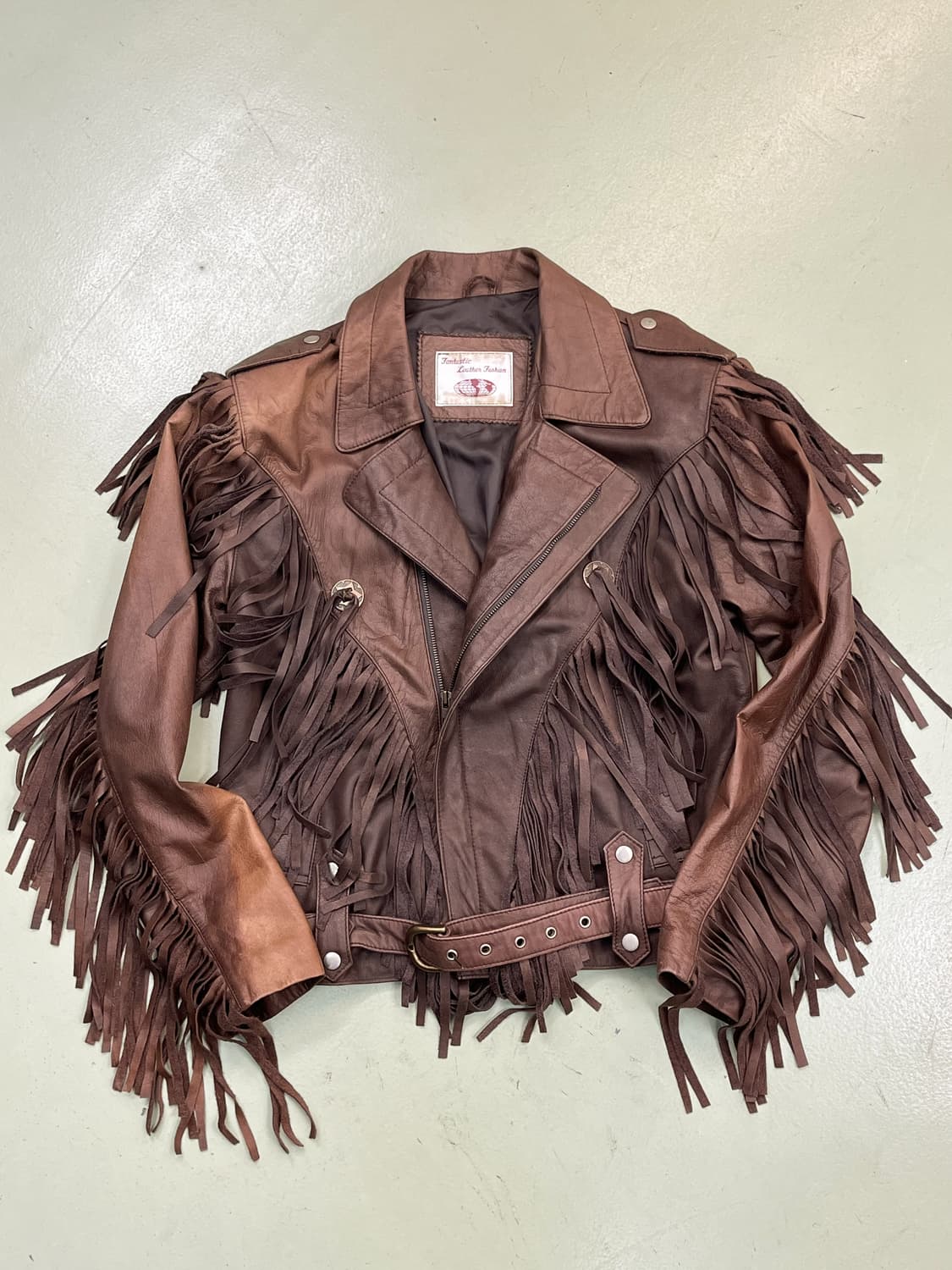 시어스 카우보이 프린지 레더 자켓 상품이미지5