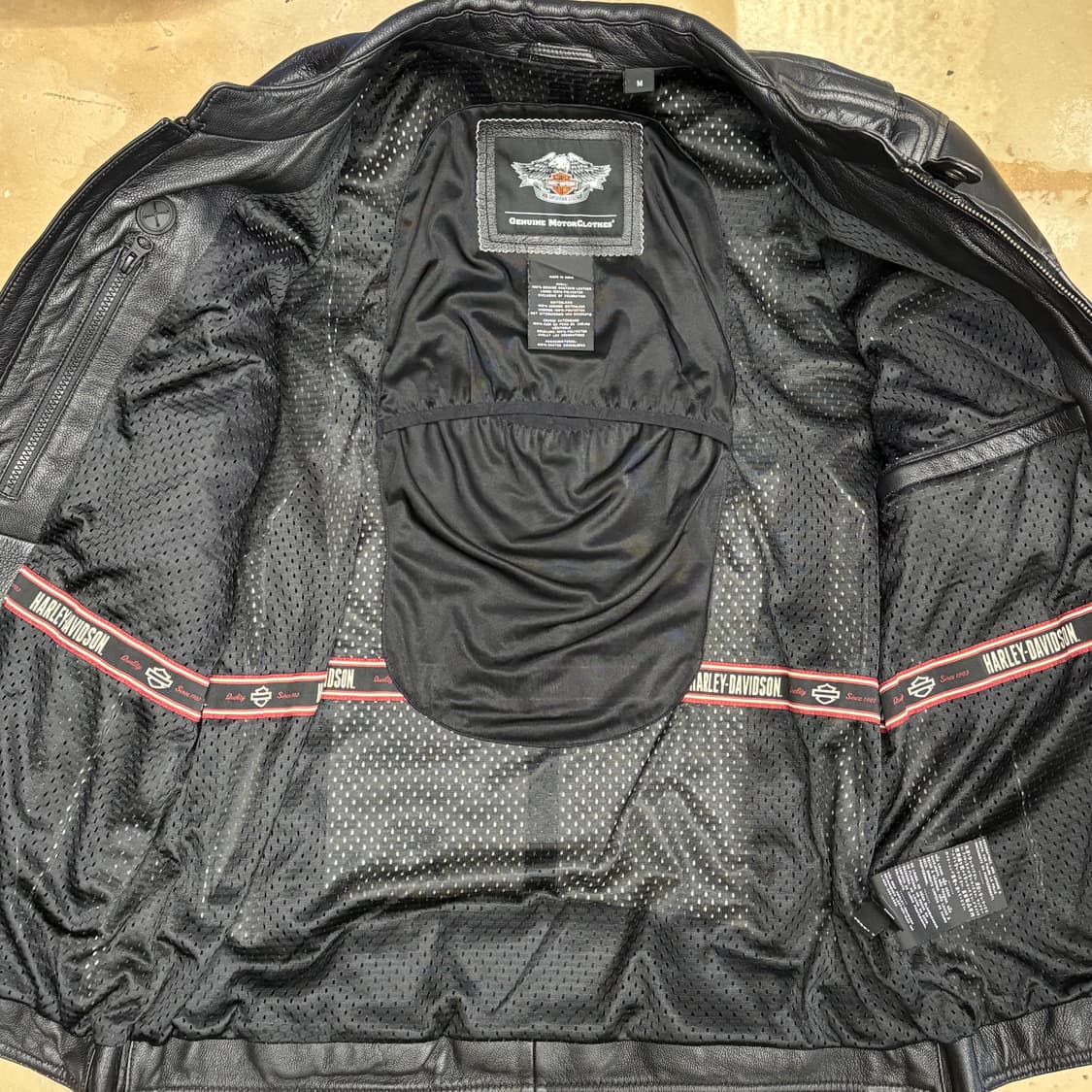 M 할리데이비슨 소가죽 라이더 레더 자켓 상품이미지7