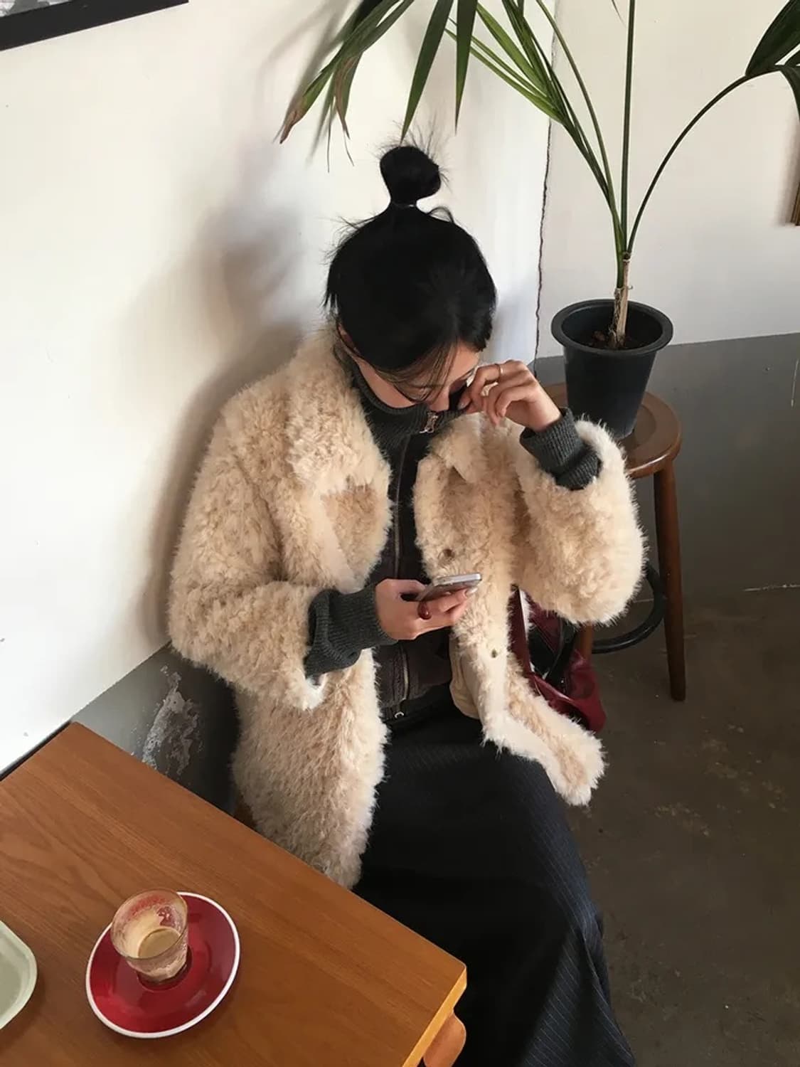 도클 양털 카라 울모80 램스 퍼자켓 상품이미지3