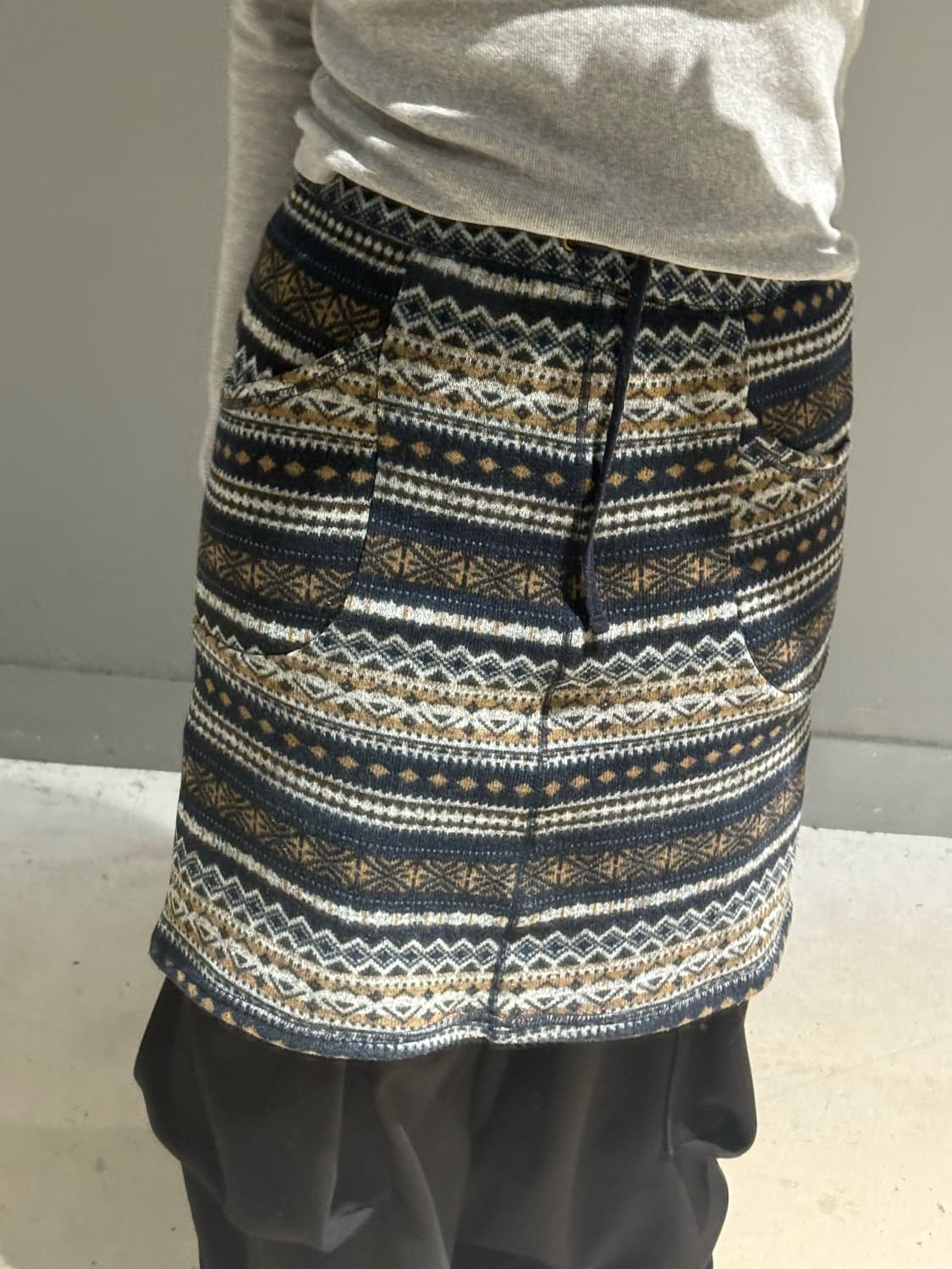 ethnic pattern pocket midi skirt 상품이미지2