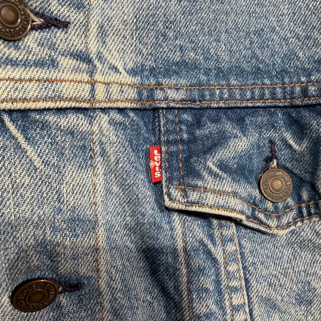 리바이스 USA 80s 데님 트러커 자켓 XL 상품이미지3