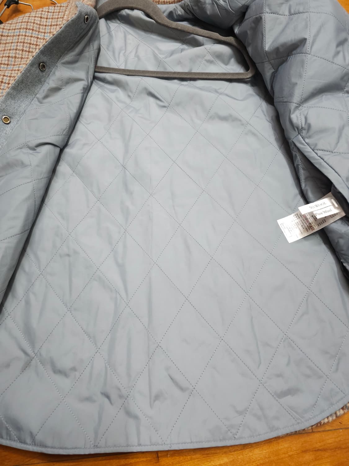 so wool 소울 울자켓 누빔 하프코트 상품이미지7