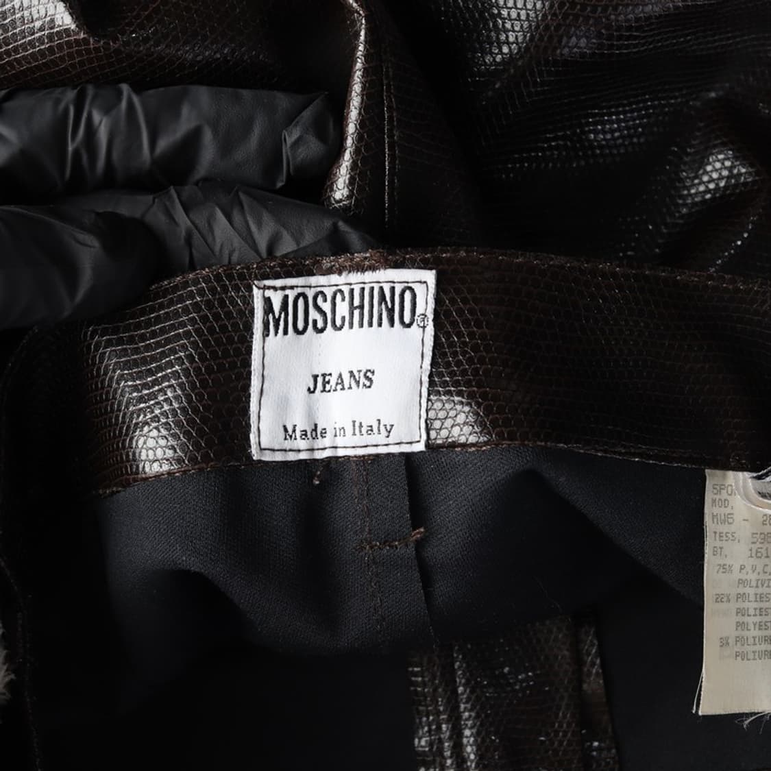 모스키노 진스 이탈리아제 파이톤 엠보 코팅 팬츠 상품이미지6