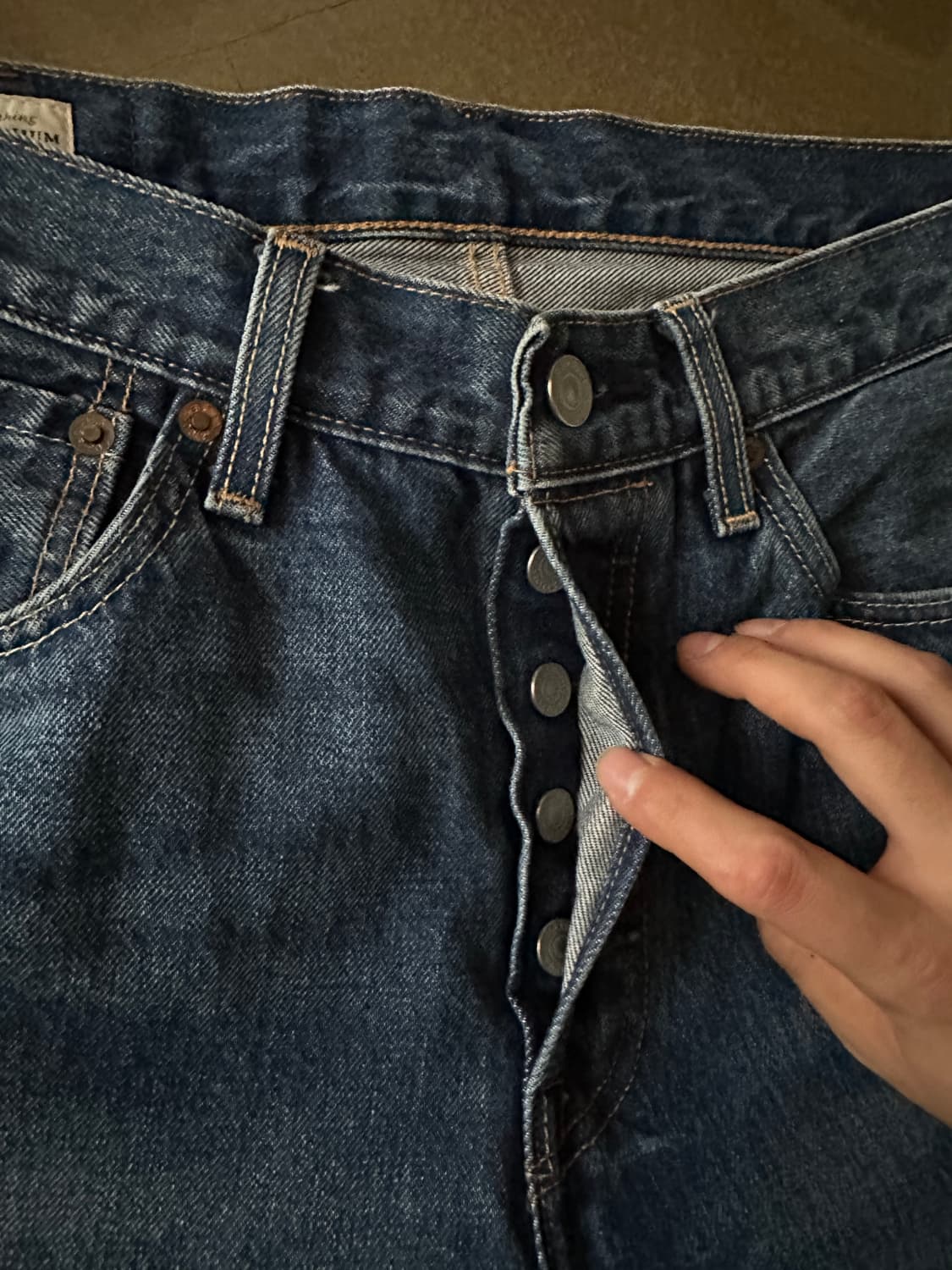 Levis Premium 501 ST 데님 팬츠 w32 상품이미지5