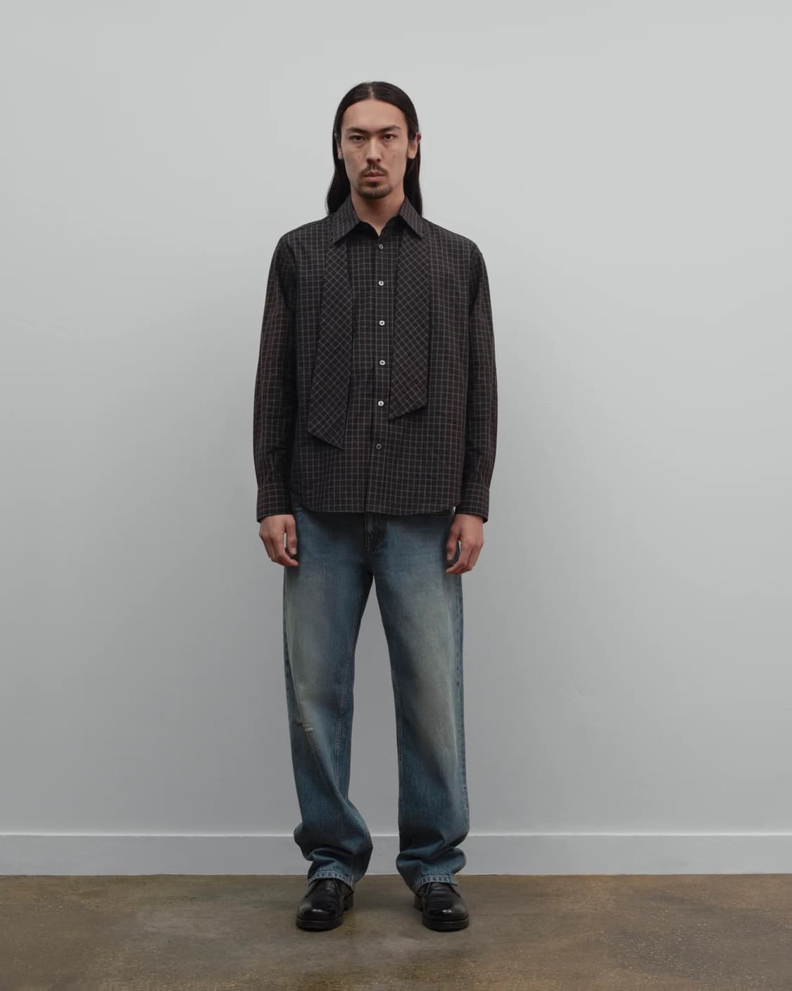 [S,M,L]커미션 25fw Banker 체크 셔츠 상품이미지2