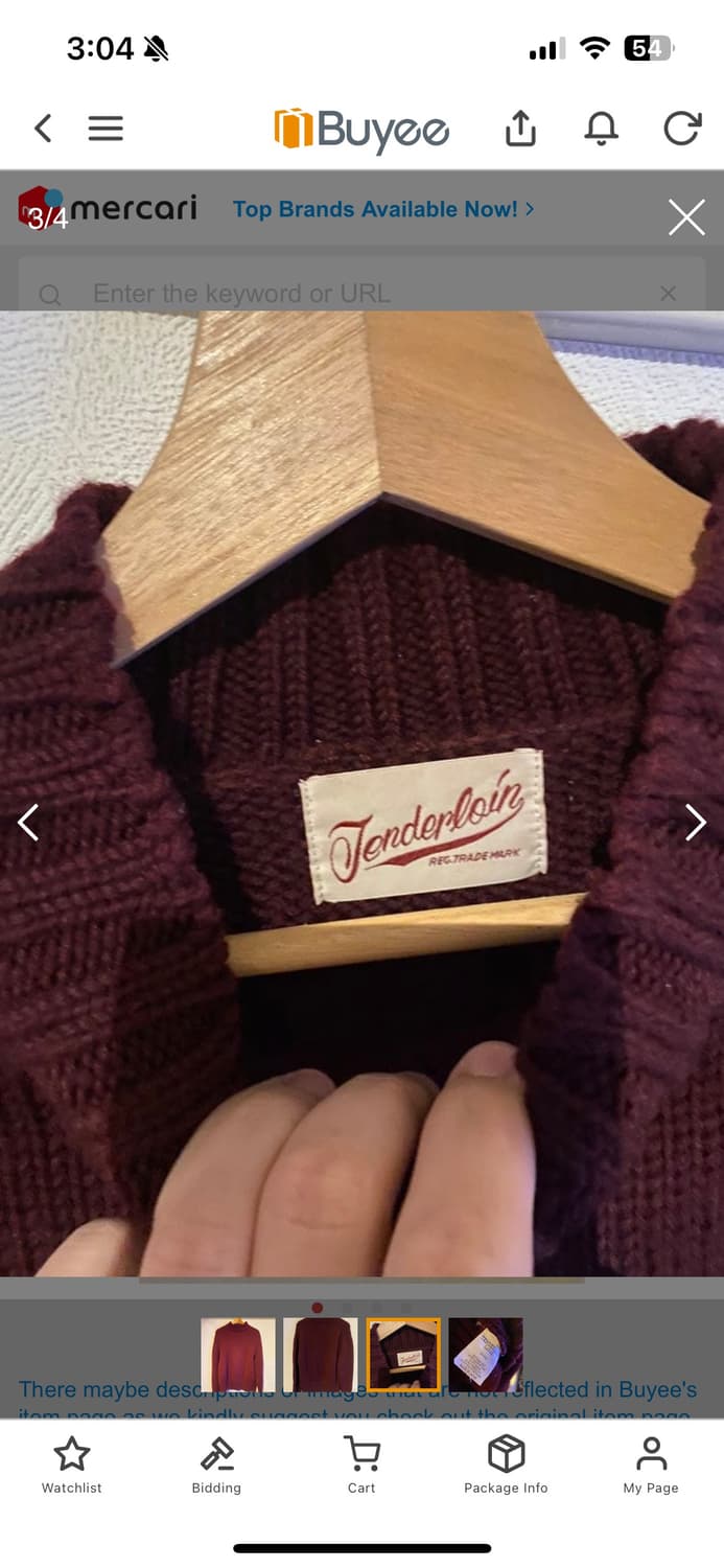 텐더로인 모크넥 니트 tenderloin mock knit 상품이미지3