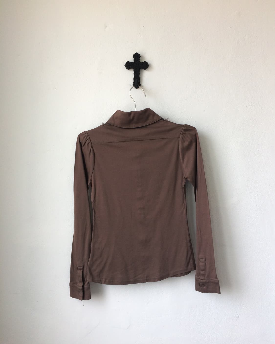 Lace trimming cotton shirt 상품이미지3