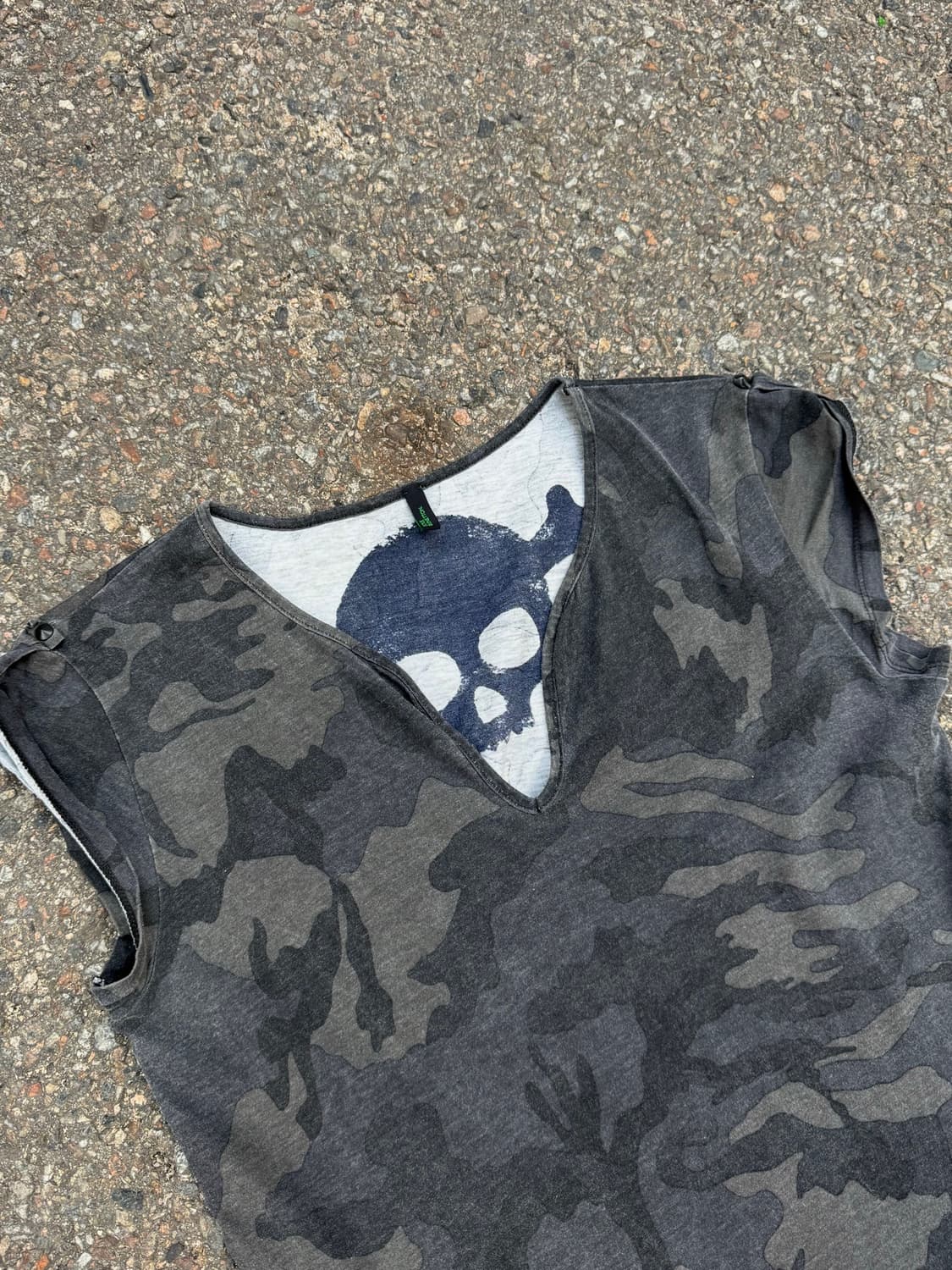 Camo Skull Layered T-Shirt 상품이미지2