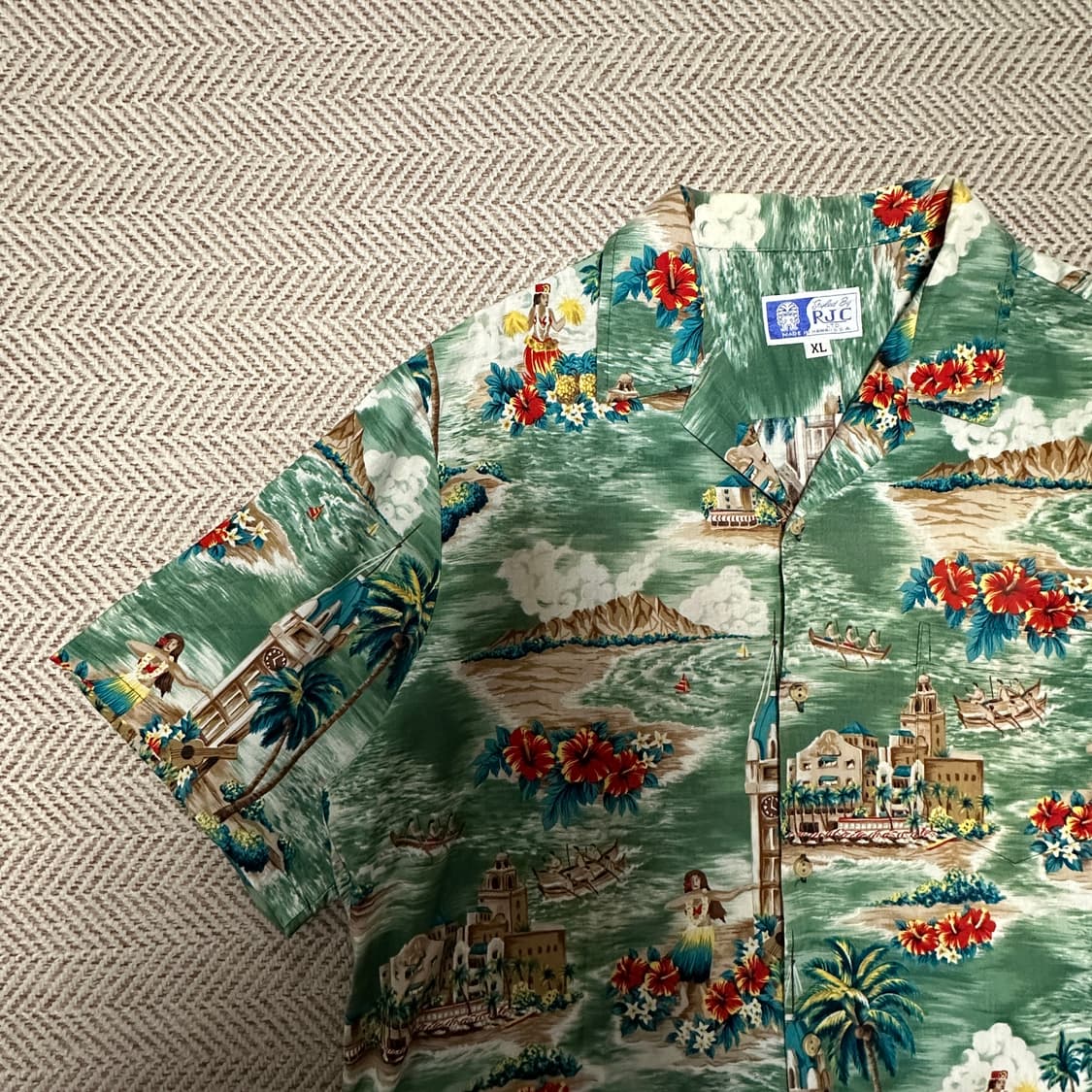 VINTAGE usa made hawaiian shirt 상품이미지3
