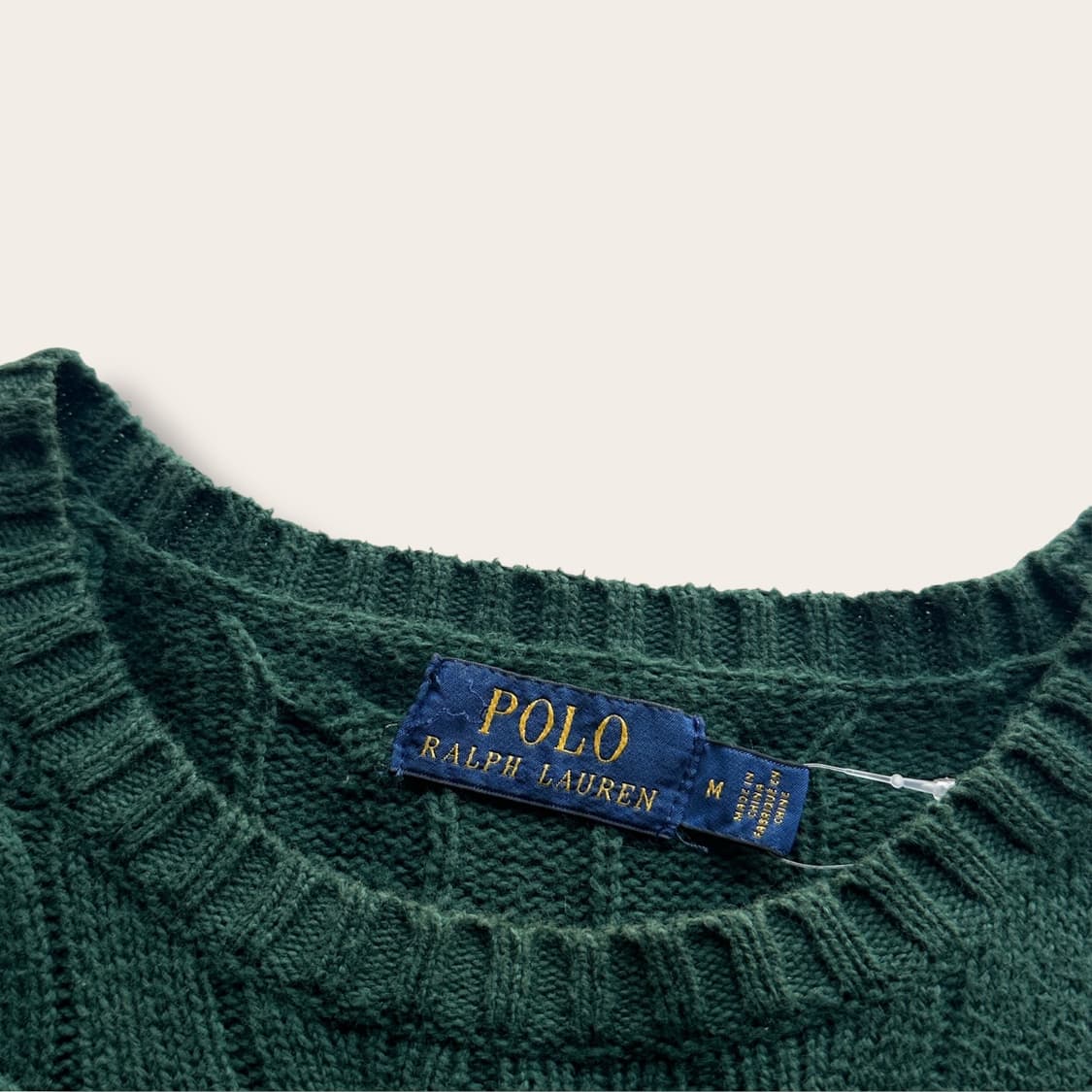 폴로 랄프로렌 딥그린 케이블 니트 M 상품이미지3
