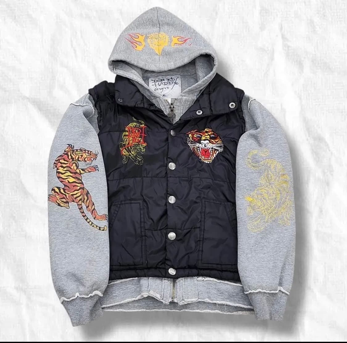 에드하디 빈티지 레이어드 후드집업 상품이미지1