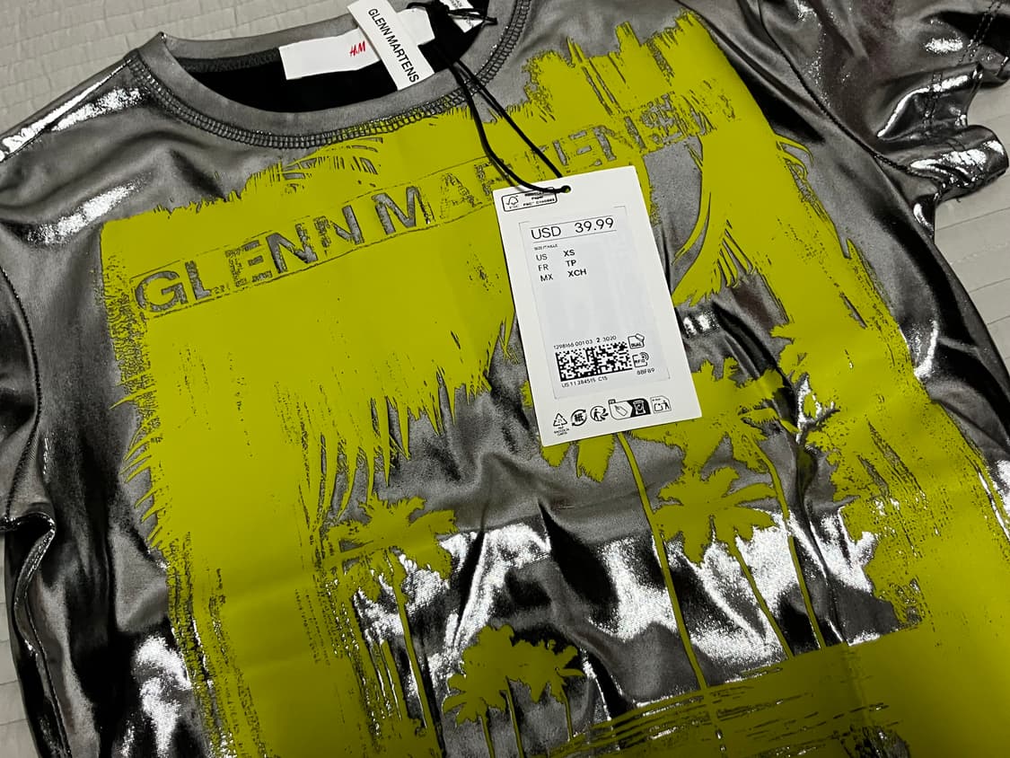 H&M 글렌마틴스 메탈릭 티셔츠 상품이미지1