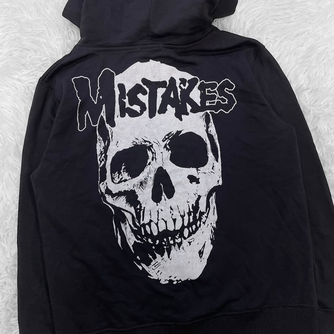 글래드뉴스 스컬 프린팅 후드집업 다크 그레이 상품이미지6